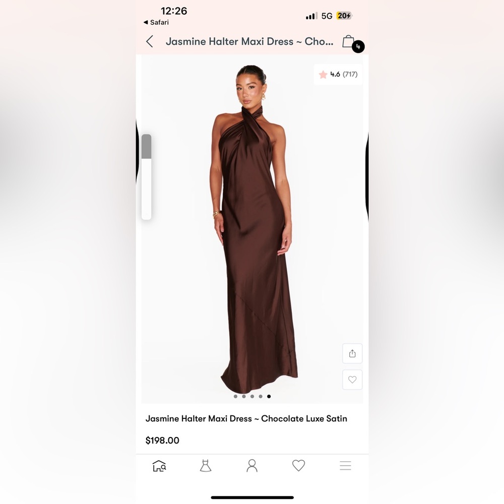 Showmeyourmumu jasmine halter maxi dress - chocolate